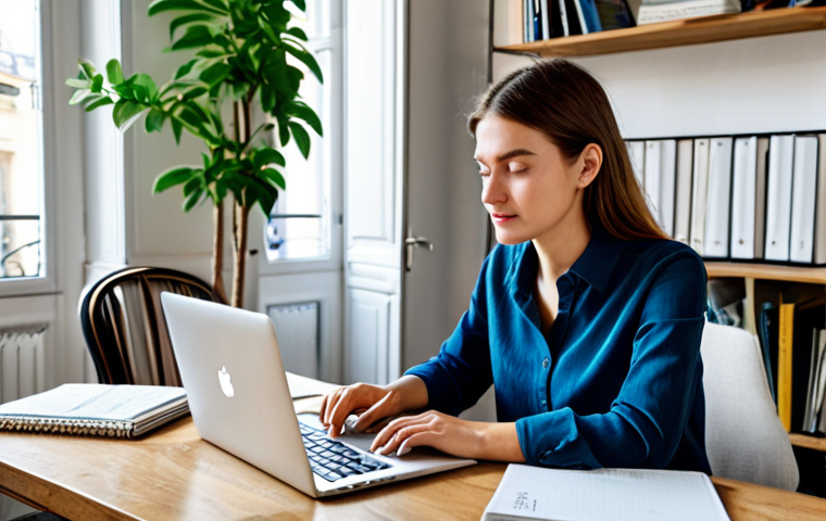 자기주도학습코치의 사례 연구 발표 - Motivated Self-Learner at Home**

"A young woman, sitting at a bright desk in a Parisian apartment, ...