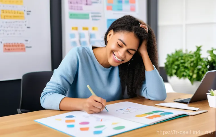 자기주도학습코치의 강의 효과 분석 연구 - **Prompt:** A diverse young adult, looking thoughtfully at a complex web of information presented as...