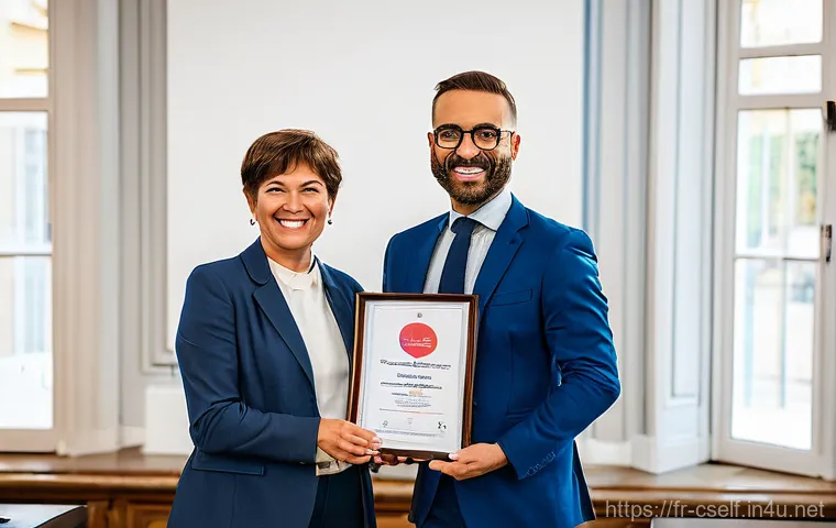 자기주도학습코치 자격증 발급 절차 - **Image Prompt: Professional Coaching Certification Ceremony**

    "A group of diverse professional...