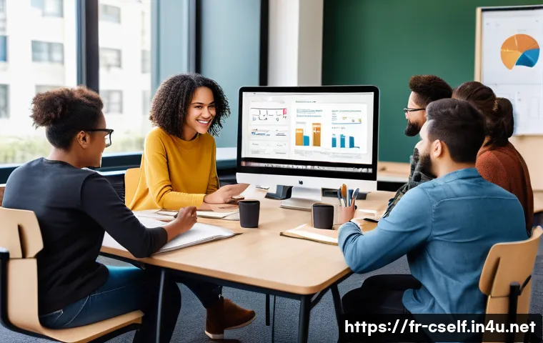 자기주도학습코치 온라인 강의 제작법 - A modern online learning environment featuring a diverse group of adult learners from different back...