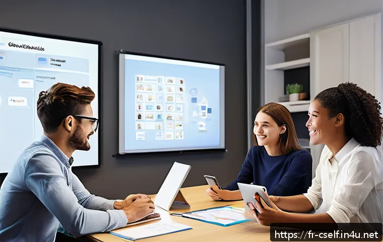 자기주도학습코치 온라인 코스 개설 사례 - An immersive online learning environment featuring a diverse group of adult French-speaking learners...